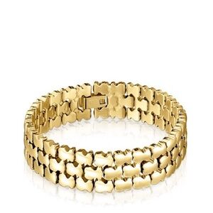 Authentic TOUS Parade bracelet in gold IP steel. Length: 17 cm.